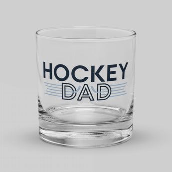 Hockey Dad Rocks Glass