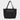 Hockey Girl Bar Down Beauty Organic Tote Bag in Black with White Ink Hanging