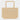 Hockey Girl Blue Line Baddie Organic Tote Bag in Natural Canvas with White Ink
