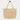 Hockey Girl Gong Show Girlie Organic Tote Bag in Natural Canvas with White Ink Hanging