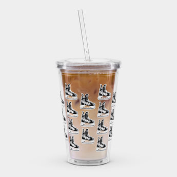 iTH Skating Edges Double-Wall Clear Tumbler