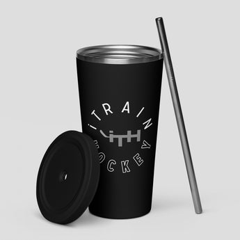 iTH Wordmark Stainless Steel Insulated Tumbler with Metal Straw